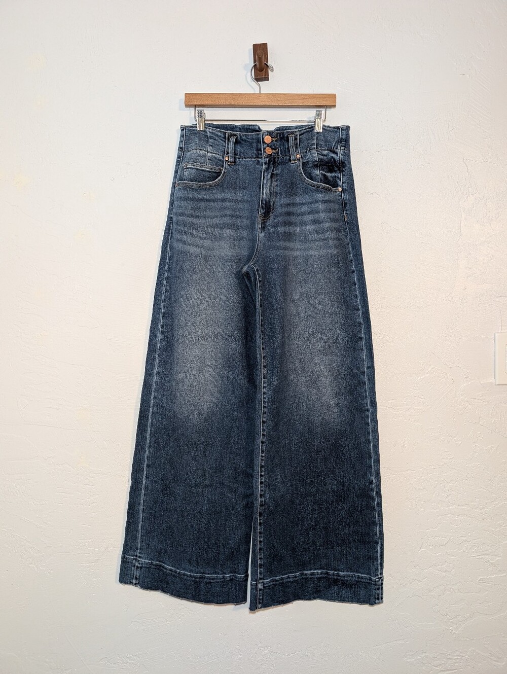 Freckled Poppy X Risen Super Wide Leg High Rise Denim Jeans 90s Y2K Retro Indie